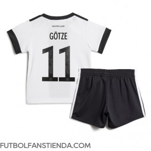Alemania Mario Gotze #11 Primera Equipación Niños Mundial 2022 Manga Corta (+ Pantalones cortos)